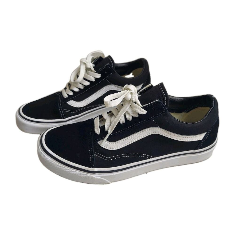 VANS Old Skool Sneakers Low Top Black Suede 508731 Men 7.5 Women 9